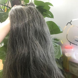 Cabello humano vietnamita alineado con cutícula 100%, mechones Remy, cabello gris Natural, bueno para blanquear, máquina de cabello a granel, trama Doble - Product Image 5