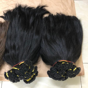 Extensions de cheveux pré-collées à la kératine, blond russe, 100% cheveux humains vierges Remy, longueur 8"-40", modèle d'extension de cheveux du Vietnam - Product Image 1