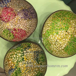 Lacquer Coconut Bowls, Silver Leaf Coconut Bowl from Vietnam Manufacturer Direct Sale - Product Image 4