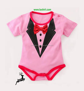 Algodón orgánico ropa de bebé promoción niño bebé mamelucos bebé Mono corto barato al por mayor Tirupur algodón orgánico mameluco India - Product Image 1