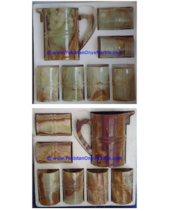 Vasos de jarra de ónix, juego de cristalería para beber - Product Image 4