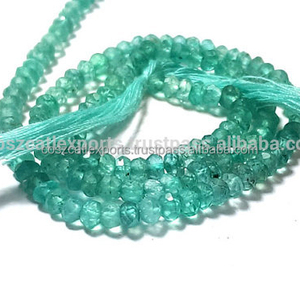 Lote al por mayor de collar facetado Rondelle de apatita verde Natural, cuentas de piedra de 3-4mm, joyería de piedras preciosas - Product Image 1
