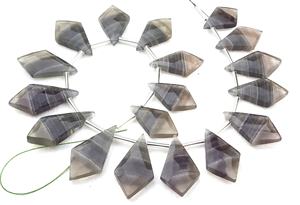 ฟลูออไรต์ธรรมชาติพลอยเหลี่ยมเพชรพลอยแฟนซีรูปร่าง Briolette ลูกปัดหินของการป้องกันจิตทำเครื่องประดับขายส่ง - Product Image 2