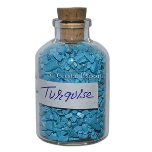 Buy Online Turquoise Chips Gemstone <b>Bottle</b> : Crystal Export - Product Image 1