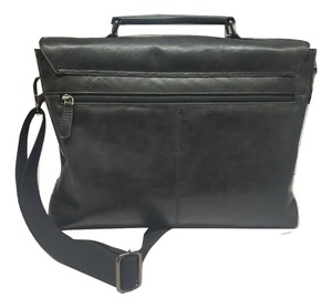 Porte-documents souple en cuir véritable Couleur noire Élégant et confortable - Product Image 4