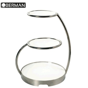 7 tiers rotante in metallo fantasia in acciaio inox multilivello revolving basamento della torta nuziale india - Product Image 2