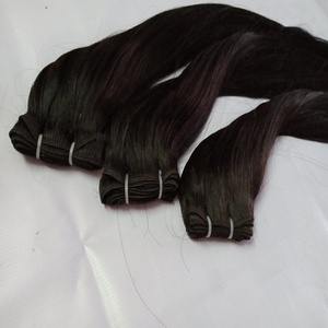 Extensiones de cabello humano virgen Remy indio doble dibujado cutícula alineada en color natural cabello amigable con bricolaje sin procesar - Product Image 1
