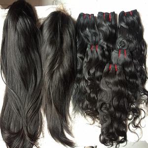 Frente de encaje y encaje pelucas de cabello humano para las mujeres negras indio pelucas de pelo de la Virgen de la onda de agua - Product Image 6