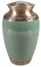 Urne funéraire gravée rouge de style américain par Brassworld Fournitures funéraires indiennes en métal durable et laiton pour adultes - Product Image 4