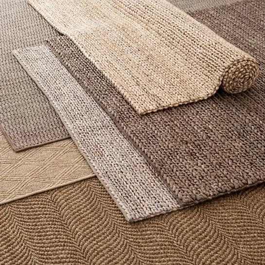 Tendance chaude 2024 Vintage maison meubles jonc de mer tapis artisanat tapis de sol et ensembles pour la décoration de la maison tapis de paille à la main