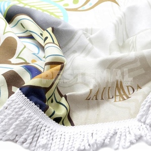 Serviette ronde à motif de symboles turcs authentiques, 1 pièce, tissu microfibre écologique, 100 coton - Product Image 3