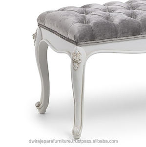 Meubles en bois massif ottoman peint français Indonésie - Product Image 2