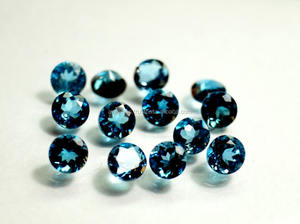 หินโทแพซสีฟ้าลอนดอน6มม. ยอดเยี่ยมหินโทแพซรอบหลวมล้ำค่าล้ำค่าลอนดอนของขวัญหินบุษราคัมสีฟ้าสำหรับเธอ - Product Image 4