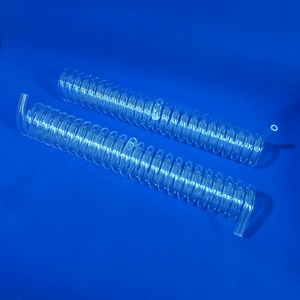 Tubo de cuarzo grande transparente, tubo de cristal de cuarzo en espiral, se acepta personalizado