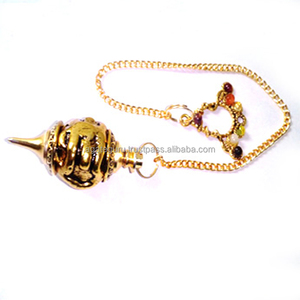 Chaîne de chakra antique en métal pendule pendule tibétain vente en gros de pierres précieuses de guérison en cristal énergie positive - Product Image 1