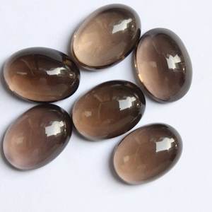 10mm 12mm 14mm pierre de Quartz fumé naturel lisse ovale calibré Cabochons pierres précieuses en vrac prix de gros en ligne Alibaba inde - Product Image 1