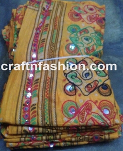 2019 Navratri de algodón de moda robó Chaniya Choli Dupatta diseñador Dupatta-Sitara-hecho a mano Gujarati Gamthi Garba desgaste - Product Image 5