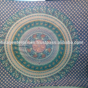 Camino de Mesa con Estampado de Mandala India Roja, Hecho a Mano, Decorativo, Rectangular, Redondo, para Colgar en la Pared, Tapiz, Alfombra de Yoga Hippie - Product Image 3