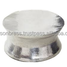 โต๊ะกาแฟทรงกลมหรูหราสีดำลายตอกแบบโบราณ - Product Image 5