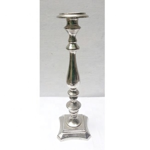 Best Selling Modern Candle Pillar Holder Wedding and Christmas Metal <b>Candelabra</b> for Home Decoration Silver Finished - Product Image 1