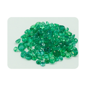 Piedra preciosa Natural redonda, Esmeralda, Zambian - Product Image 1