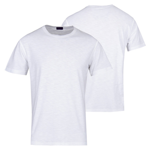 Camisetas de hombre con diseño de cuello redondo de algodón 100% al por mayor, camisetas de manga corta informales de talla grande impresas personalizadas, camisetas transpirables en blanco - Product Image 1