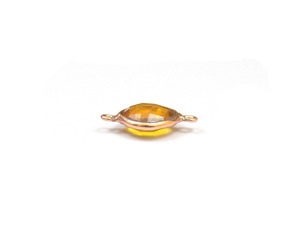 Citrine Quartz Gemstone À La Mode En Laiton Double Bail À Facettes Connecteur Coussin Forme À La Main 18K Plaqué Or 12mm 10 Pièces Bijoux - Product Image 4