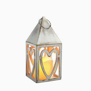 Linternas de vela de madera estrella blanqueada - Product Image 1