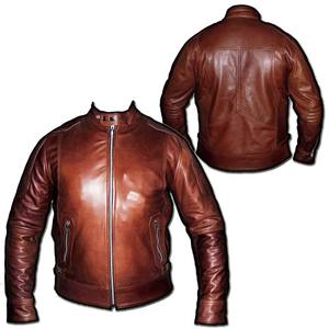 Blouson en cuir PU homme, nouveau Design, à la mode, col montant délavé, pour Moto - Product Image 2
