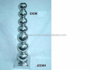 Portavelas de aluminio fundido con espejo pulido Sphear estilo decoración del hogar Metal para Navidad - Product Image 3