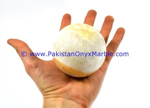 Esfera de ónix blanco, bola redonda elegante, artesanía de piedra para decoración del hogar, modelo de precio de fábrica pulido, patrón - Product Image 3