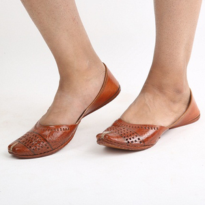 Nuevas Sandalias Juti de Cuero Genuino para Mujer, Diseño Indio - Product Image 1