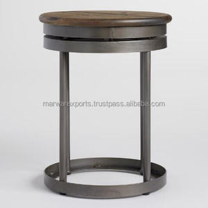 Taburete de Bar de madera maciza industrial Vintage para decoración del hogar y sala de estar - Product Image 2