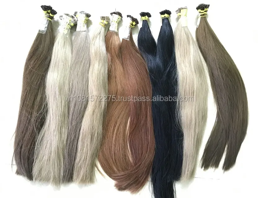 Sale 16" to 30" 100pcs wholesale 100% Brazilian hair no tangle no shedding human hair ponytail #1b soft hair coloring