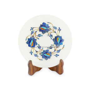 Plaques de travail incrustées de marbre blanc - Product Image 1