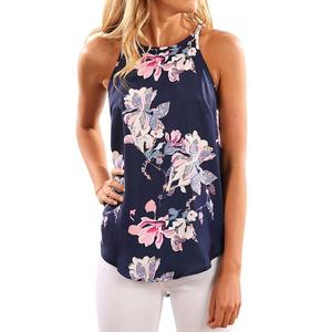 เสื้อกล้ามสแปนเด็กซ์พิมพ์ลายดอกไม้แสนสวยของผู้หญิงระบายอากาศได้ดีแห้งเร็วไปยิมปาร์ตี้แขนยาวซักได้ - Product Image 2