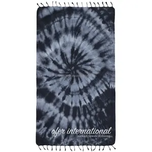 Uno de un tipo Tie Dye Pestemal Toalla turca, Tie Fouta-dye,-Teñido a mano-Sin Arena-100% Algodón turco-Hecho a mano.