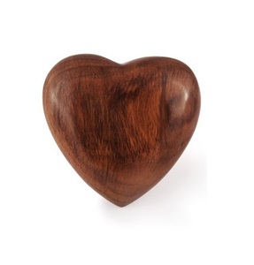 Mayorista Fabricación Recuerdo Madera Corazón Ceniza Cremación Funeral Hecho A Mano Madera Urna Decorativa De La India - Product Image 1