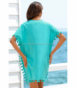 Robe de plage Caftan, tenue de plage européenne avec des franges, offre spéciale - Product Image 2