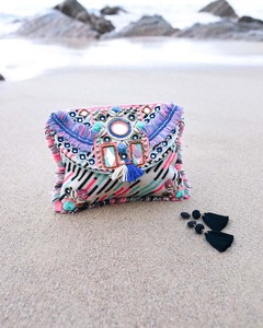 Bolso bandolera de diseñador para mujer de estilo bohemio indio, bolso de hombro con cuentas y tachuelas hecho a mano, cremallera para fiesta de compras nocturna - Product Image 6
