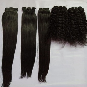 100% ต่อผมมนุษย์แท้แบบตรง16-20นิ้วแนวธรรมชาติแนวบราซิลอินเดีย - Product Image 1