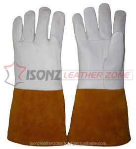 Guantes de soldadura industriales TIG MIG de cuero de vaca resistentes al calor de 35 cm, guantes para horno, guantes para parrilla, guantes para soldador de uso industrial - Product Image 2