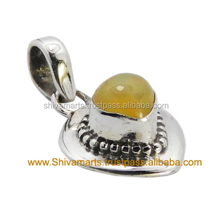 Vente en ligne de pendentif en pierre précieuse d'opale naturelle indienne en gros 925 Sterling Silver Fine Jewelry Pendentifs & Charms Fabricant - Product Image 2