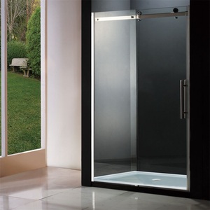 Boîte de <span class=keywords><strong>douche</strong></span> transparente/porte de <span class=keywords><strong>douche</strong></span>, verre trempé de qualité supérieure salle de bains, sans cadre, étuis en bois, emballage Morden - Product Image 3