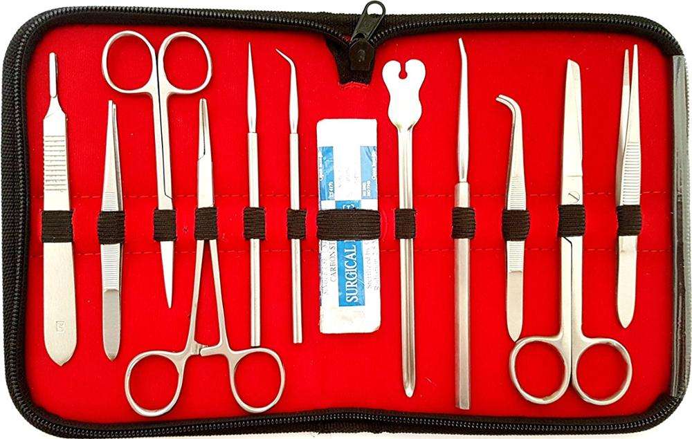 22 Pcs Avancée Dissection Kit Anatomie et Biologie Étudiants en Médecine Dissection Kit PK Noir En Cuir Cas CE ISO PTI-K-15 - Product Image 5