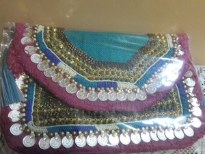 Bolso de mano de noche para mujer, con borlas cartera de mano, Colección India - Product Image 2