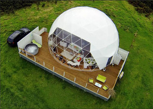 Kit de dôme géodésique de <span class=keywords><strong>camping</strong></span> d'hiver en PVC personnalisé, dôme de glamping en plein air, tente d'hôtel à vendre - Product Image 3