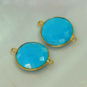 Sterling Silver Bezel Double Loop Cute <b>Charms</b> Gold Rose Gold Silver Black Plated Handmade <b>Birthstone</b> Jewelry Making Connectors - Product Image 2