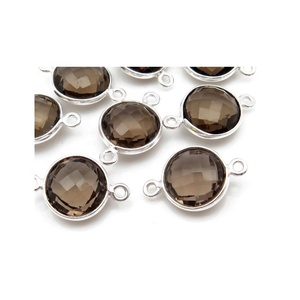 Composant de connecteur de pierre précieuse de lunette d'argent de résultats de bijoux en vrac - Product Image 1