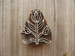 Timbre d'impression en bois de conception florale pour l'usage décoratif - Product Image 2